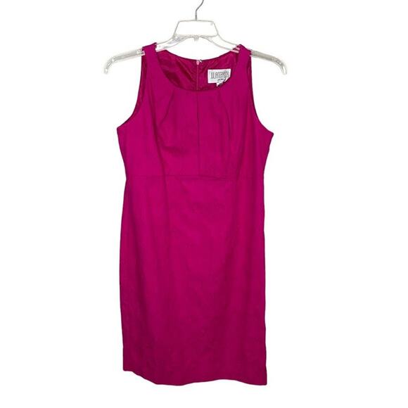 Women's Julian Taylor Textured Sleeveless Sheath Dress Fuchsia Bright Pink  12 - Picture 1 of 8
